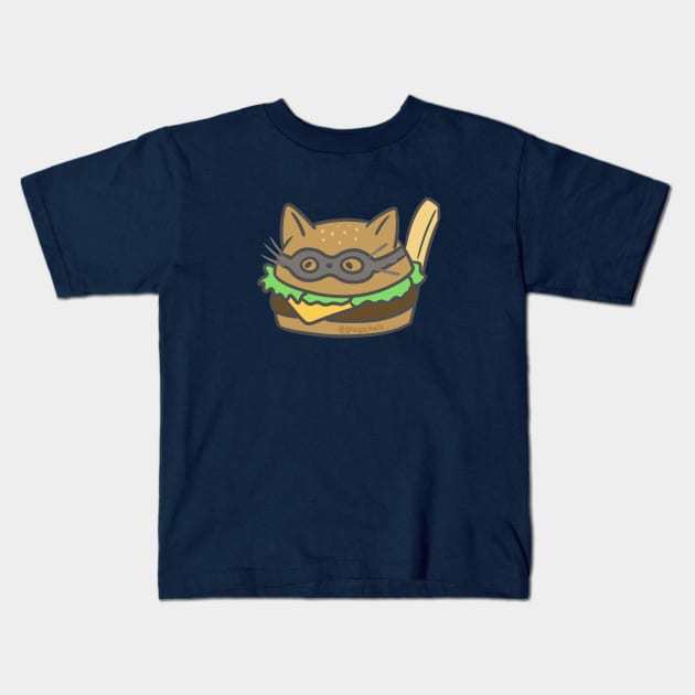 Cat Burg(l)er Kids T-Shirt by greys